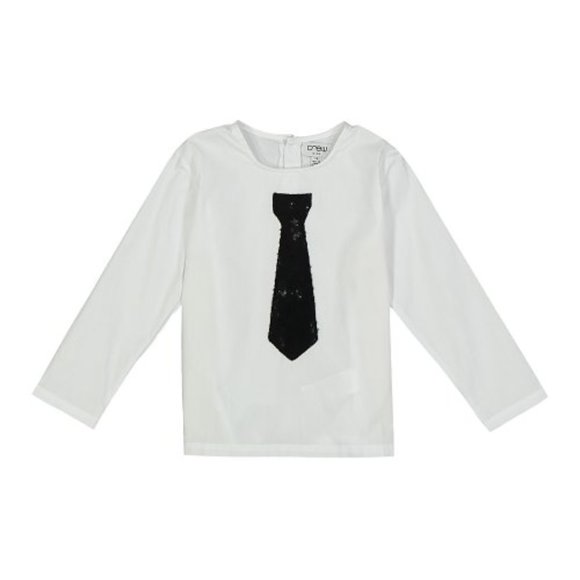 Boys long sleeve dress shirt with necktie Event wedding ring bearer party - Picture 1 of 4